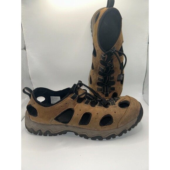 DULUTH TRADING CO Wild Boar Oiled Leather Sandal Shoe 12262 men 9.5 - Picture 1 of 5